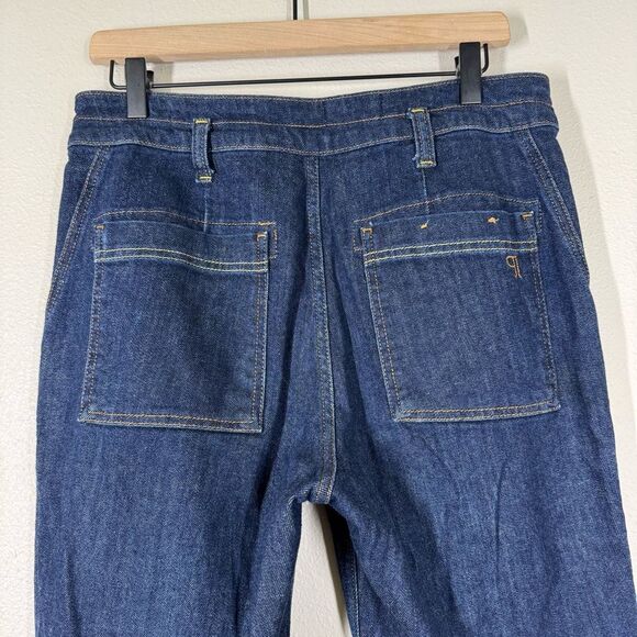 Anthropologie Pilcro Double Knee Jeans Dark Wash Crop Denim Women’s 29 - Picture 5 of 8